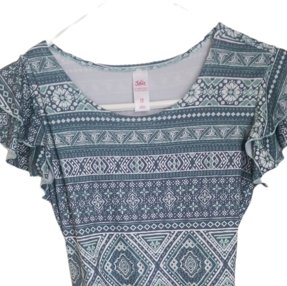 JUSTICE TRIBAL PRINT DRESS. GIRLS SIZE 12 - Picture 3 of 3